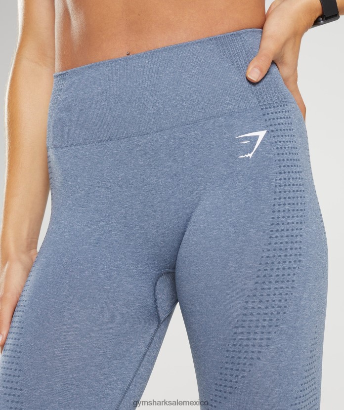 Gymshark leggins vitales sin costuras 2.0 marga azul de la tarde mujer 04BZTL276 - Gymshark Mujer