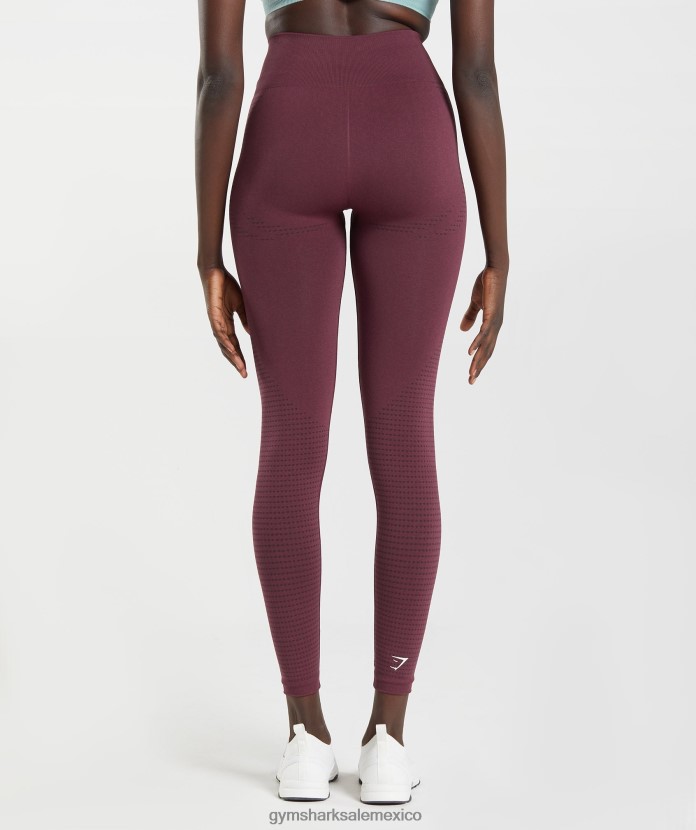 Gymshark leggins vitales sin costuras 2.0 marga granate al horno mujer 04BZTL335 - Gymshark México