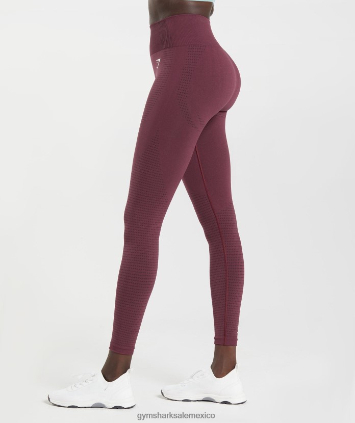 Gymshark leggins vitales sin costuras 2.0 marga granate al horno mujer 04BZTL335 - Gymshark México
