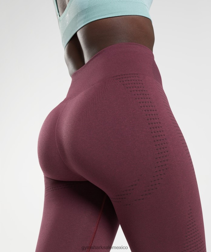 Gymshark leggins vitales sin costuras 2.0 marga granate al horno mujer 04BZTL335 - Gymshark México