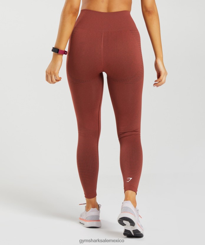 Gymshark leggins vitales sin costuras 2.0 marga rojo ladrillo mujer 04BZTL257 - Gymshark Mujer