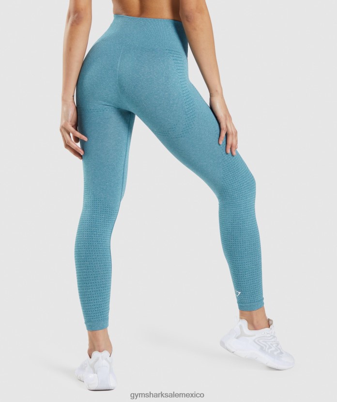 Gymshark leggins vitales sin costuras 2.0 marga verde azulado tahoe mujer 04BZTL337 - Gymshark Mujer