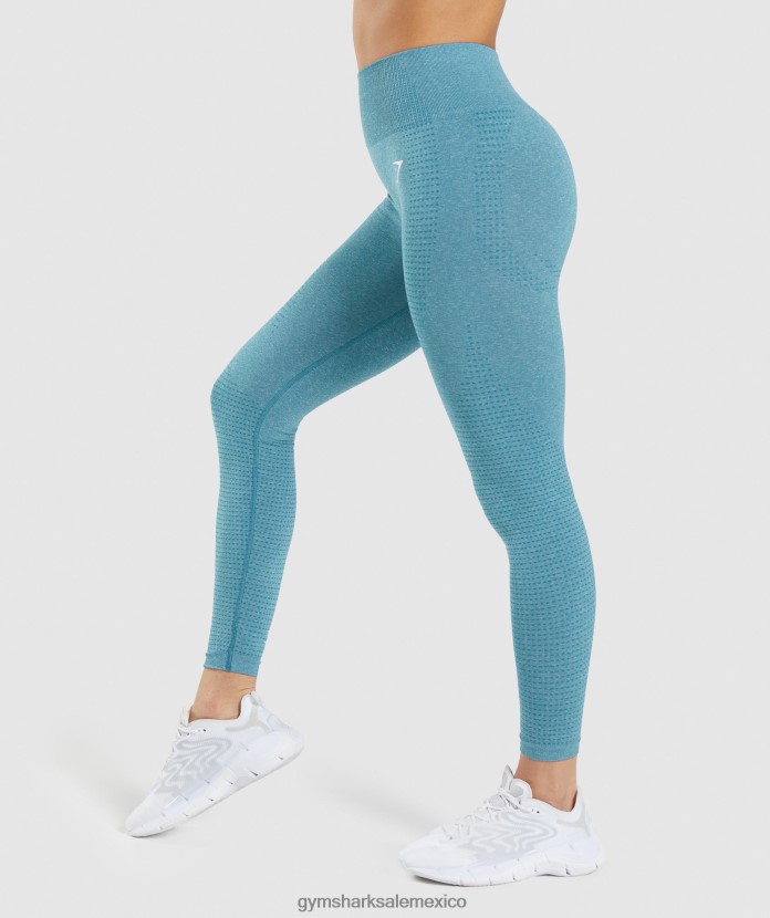 Gymshark leggins vitales sin costuras 2.0 marga verde azulado tahoe mujer 04BZTL337 - Gymshark Mujer