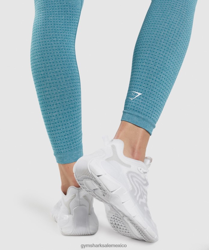 Gymshark leggins vitales sin costuras 2.0 marga verde azulado tahoe mujer 04BZTL337 - Gymshark Mujer