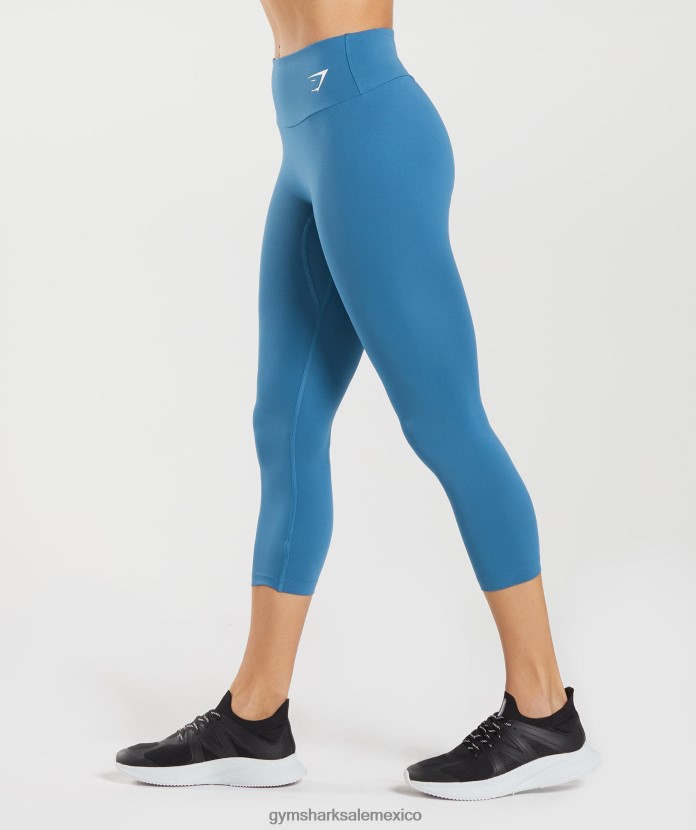 Gymshark mallas de entrenamiento 7/8 azul junto al lago mujer 04BZTL303 - Gymshark Mexico