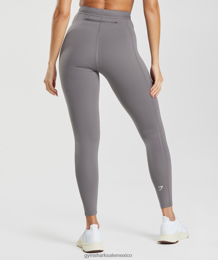 Gymshark mallas para correr gris titanio mujer 04BZTL332 - Gymshark Mujer
