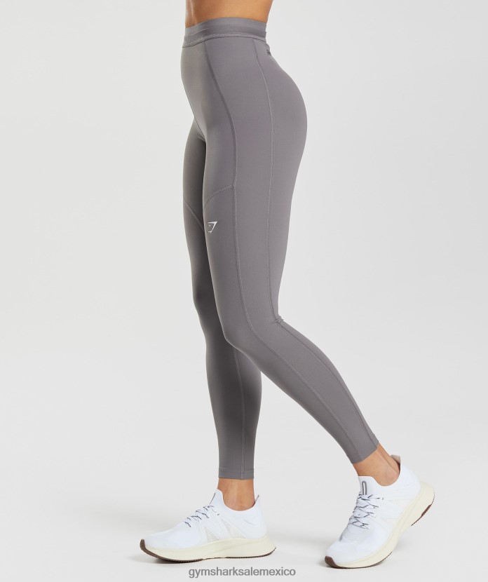 Gymshark mallas para correr gris titanio mujer 04BZTL332 - Gymshark Mujer