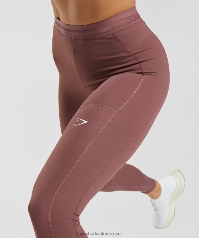 Gymshark mallas para correr marrón magenta mujer 04BZTL287 - Gymshark Mexico