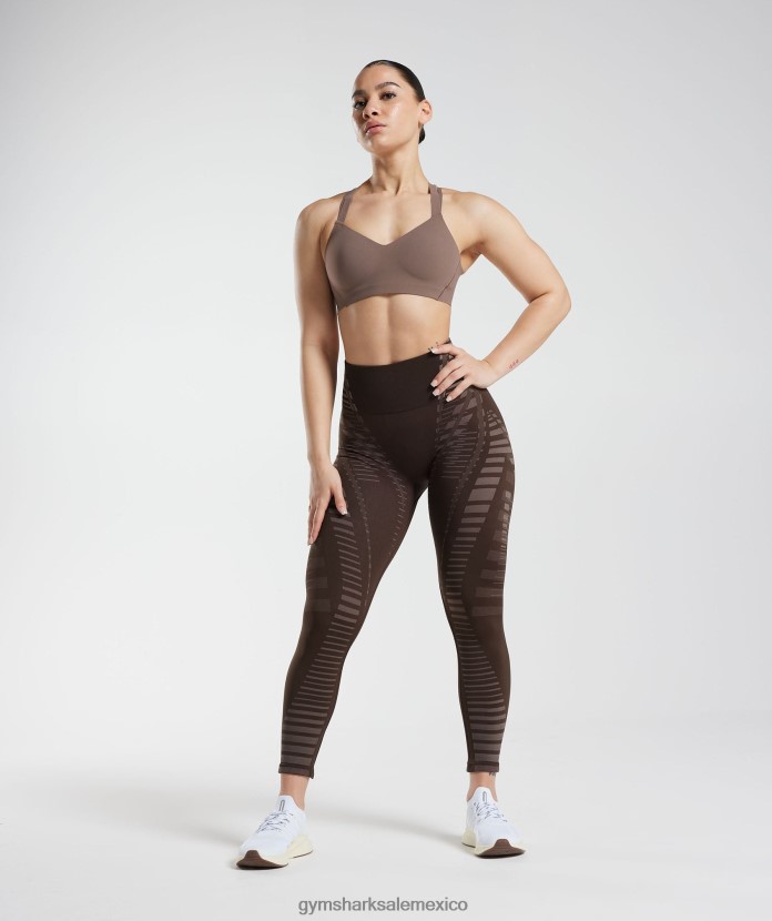 Gymshark polainas ilimitadas marrón archivo/marrón trufa mujer 04BZTL342 - Gymshark Mujer