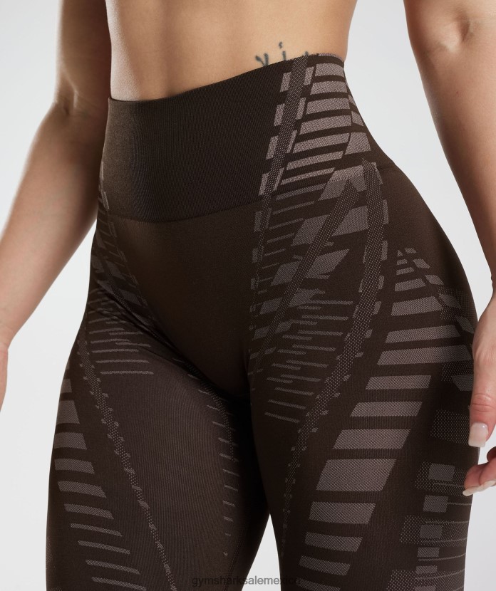 Gymshark polainas ilimitadas marrón archivo/marrón trufa mujer 04BZTL342 - Gymshark Mujer