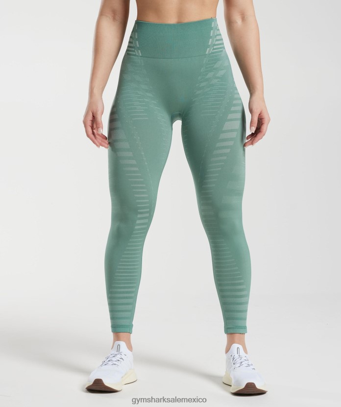 Gymshark polainas ilimitadas verde azulado tinta/verde azulado escarchado mujer 04BZTL340 - Gymshark México