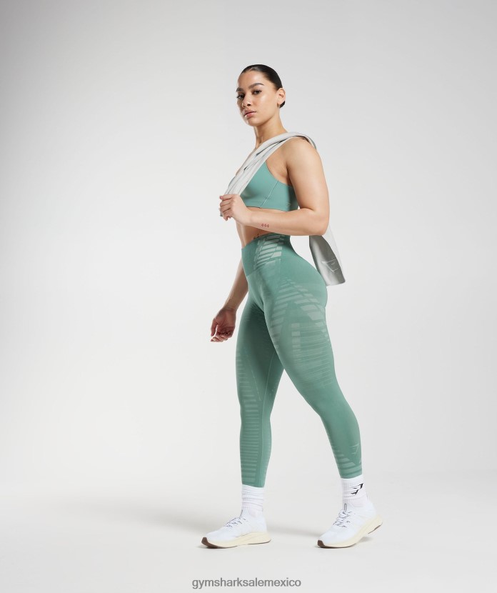 Gymshark polainas ilimitadas verde azulado tinta/verde azulado escarchado mujer 04BZTL340 - Gymshark México