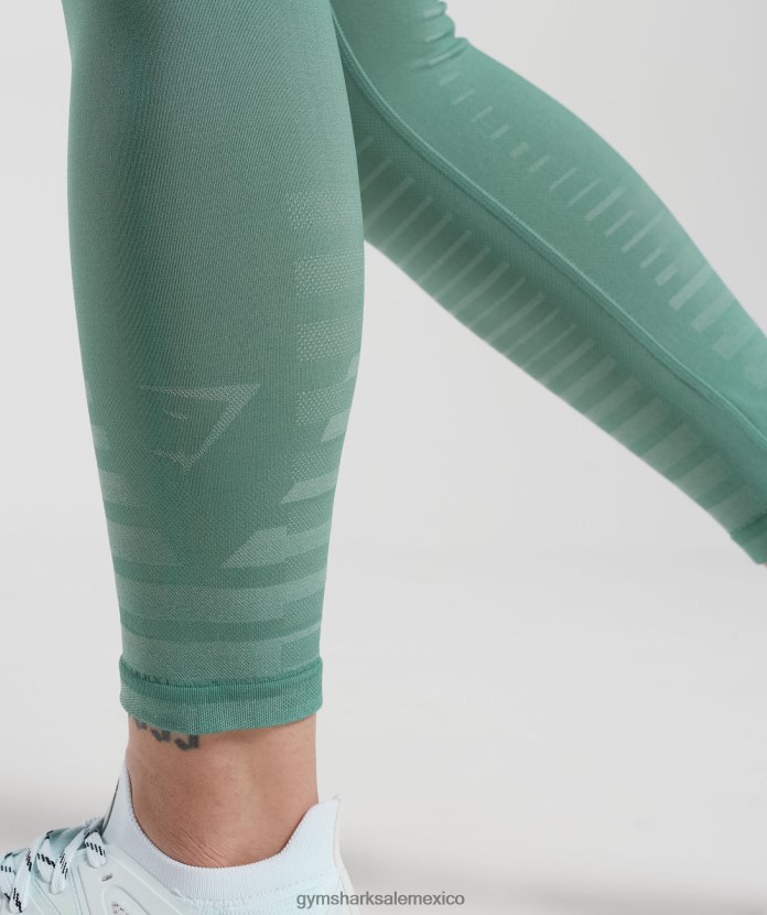 Gymshark polainas ilimitadas verde azulado tinta/verde azulado escarchado mujer 04BZTL340 - Gymshark México