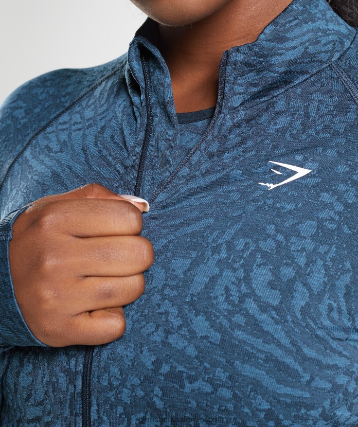 Gymshark adaptar animal zip a través salvaje | marina de guerra mujer 04BZTL356 - Gymshark México