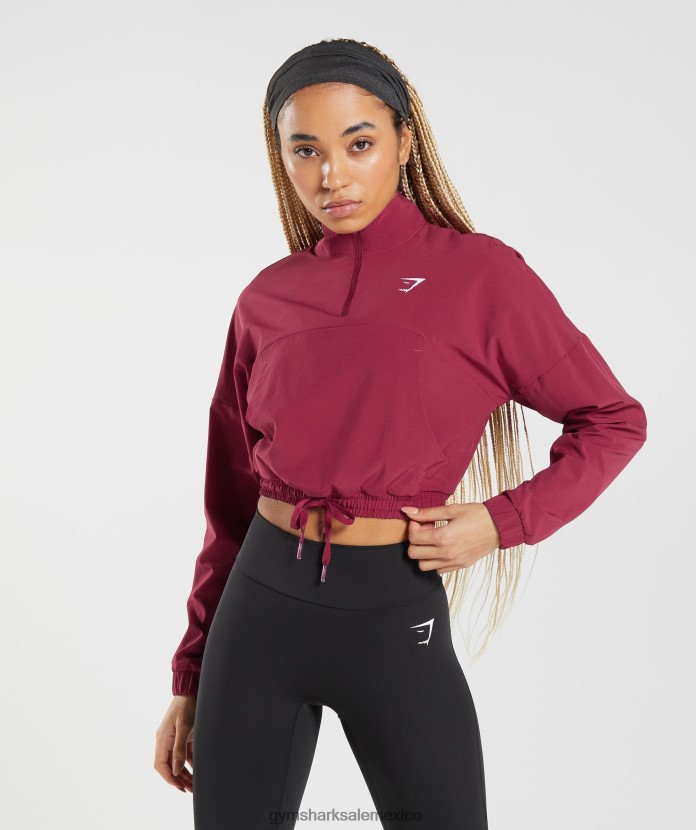 Gymshark cortavientos deportivo grosella rosa mujer 04BZTL381 - Gymshark México
