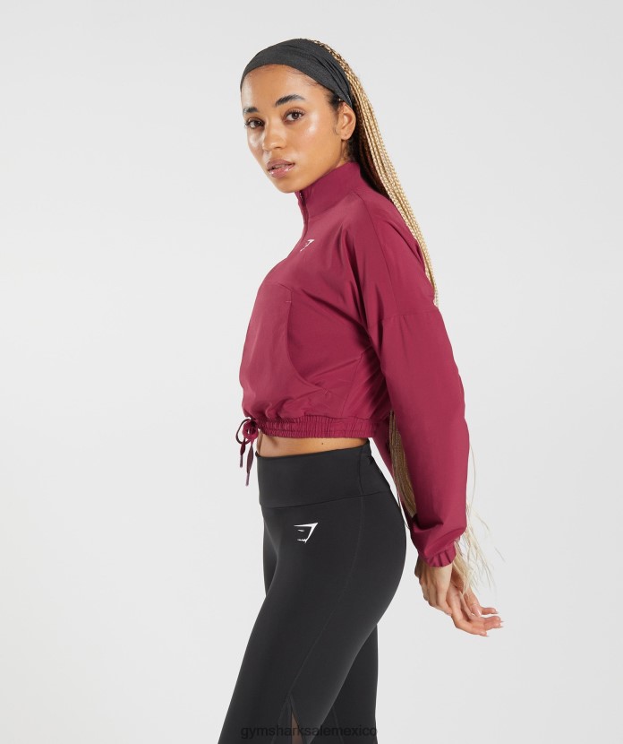 Gymshark cortavientos deportivo grosella rosa mujer 04BZTL381 - Gymshark México