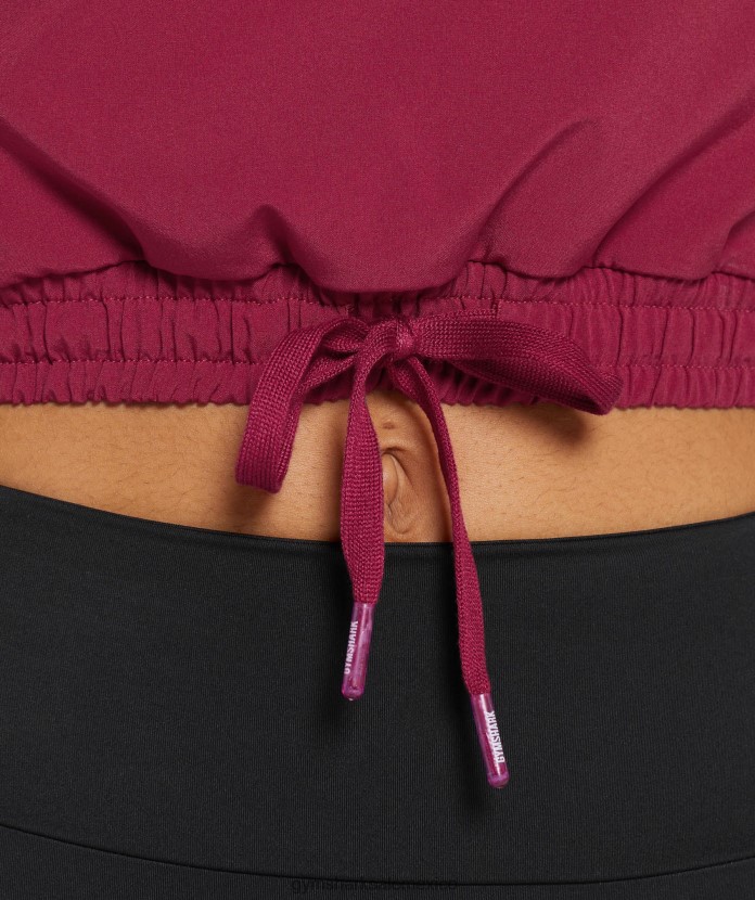 Gymshark cortavientos deportivo grosella rosa mujer 04BZTL381 - Gymshark México