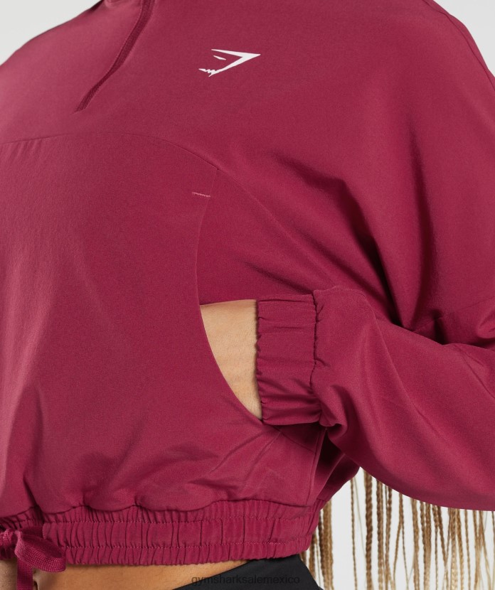 Gymshark cortavientos deportivo grosella rosa mujer 04BZTL381 - Gymshark México