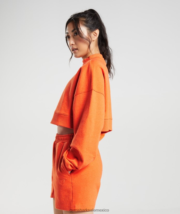 Gymshark jersey corto con sudadera para el día de descanso marga naranja brillante mujer 04BZTL402 - Gymshark Hombre