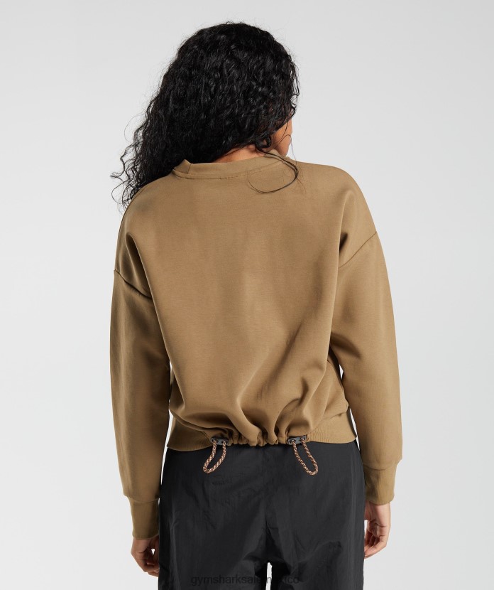 Gymshark retomar el equipo de sudor charco marrón mujer 04BZTL396 - Gymshark México