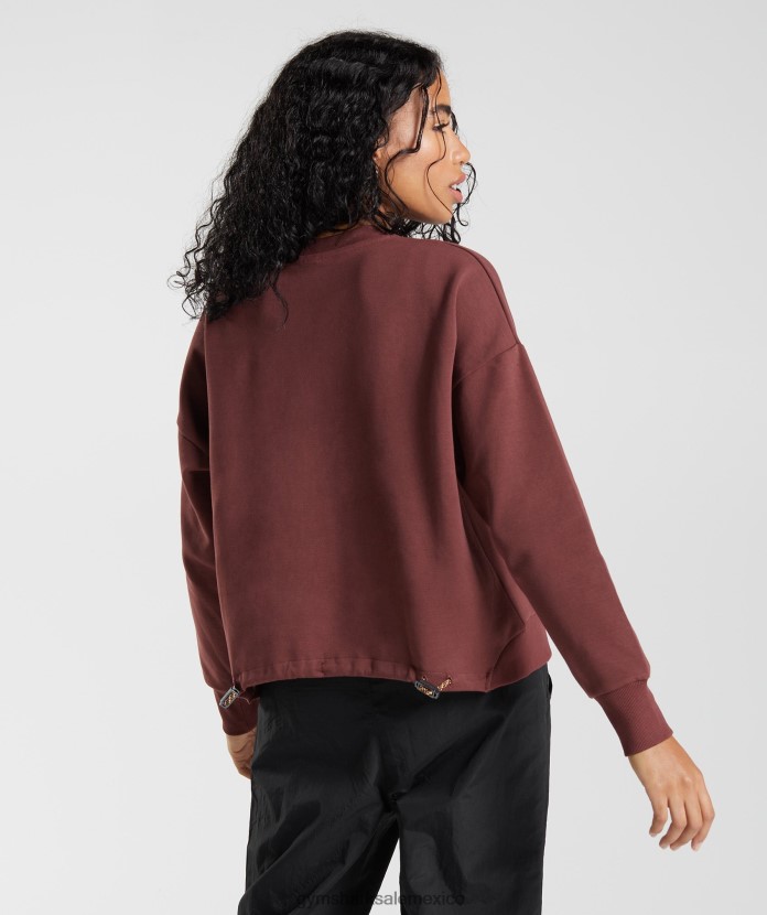 Gymshark retomar el equipo de sudor marrón cereza mujer 04BZTL391 - Gymshark México