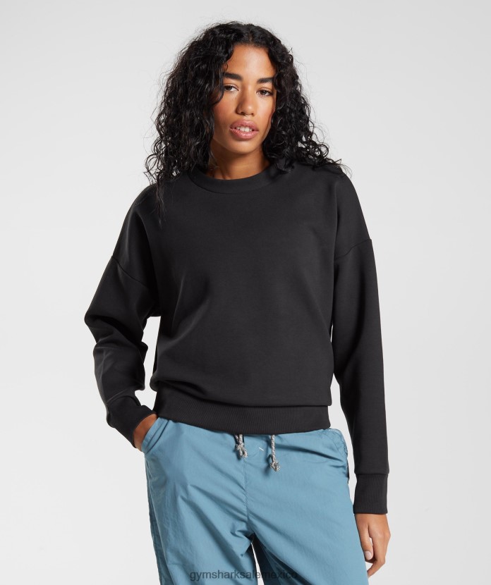 Gymshark retomar el equipo de sudor negro mujer 04BZTL348 - Gymshark Mujer