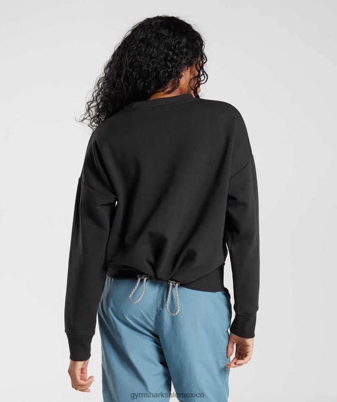 Gymshark retomar el equipo de sudor negro mujer 04BZTL348 - Gymshark Mujer