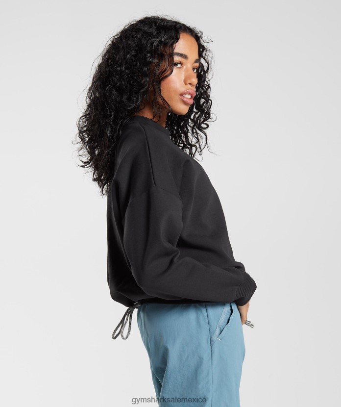 Gymshark retomar el equipo de sudor negro mujer 04BZTL348 - Gymshark Mujer