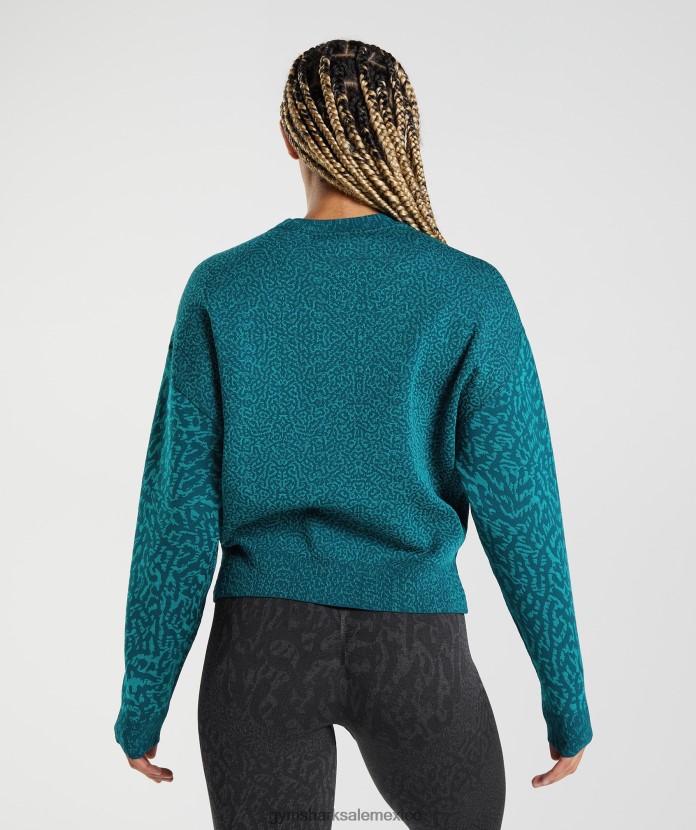Gymshark sudadera adapt animal arrecife | verde azulado de invierno mujer 04BZTL374 - Gymshark Mexico