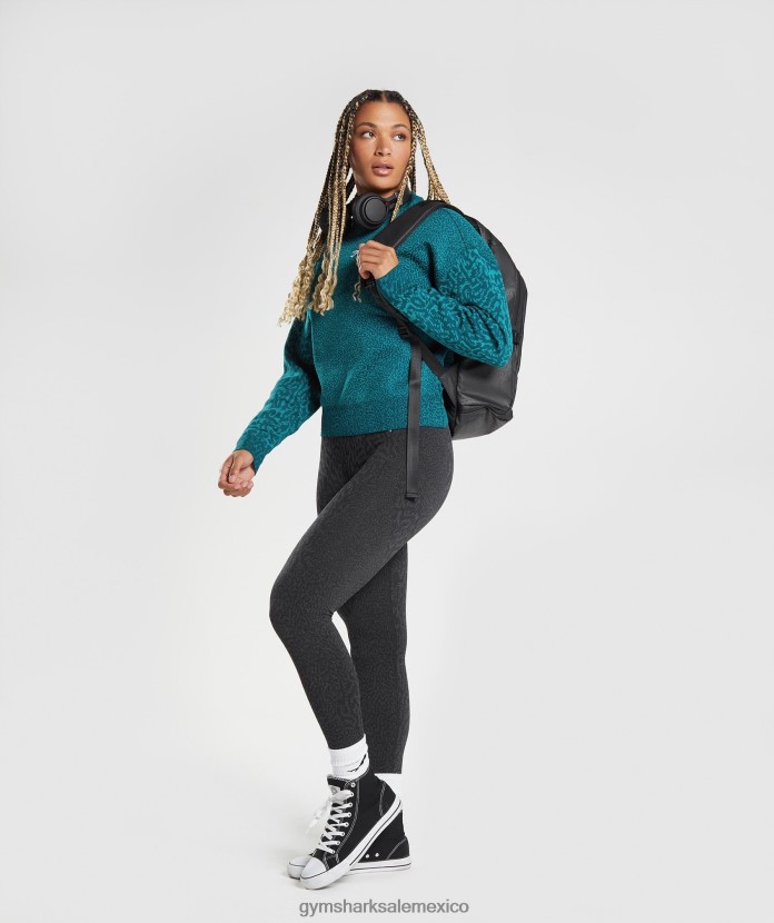 Gymshark sudadera adapt animal arrecife | verde azulado de invierno mujer 04BZTL374 - Gymshark Mexico