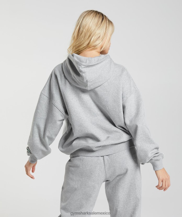 Gymshark sudadera con capucha al máximo marga gris claro mujer 04BZTL360 - Gymshark Sale