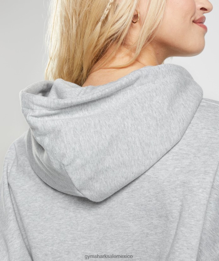 Gymshark sudadera con capucha al máximo marga gris claro mujer 04BZTL360 - Gymshark Sale
