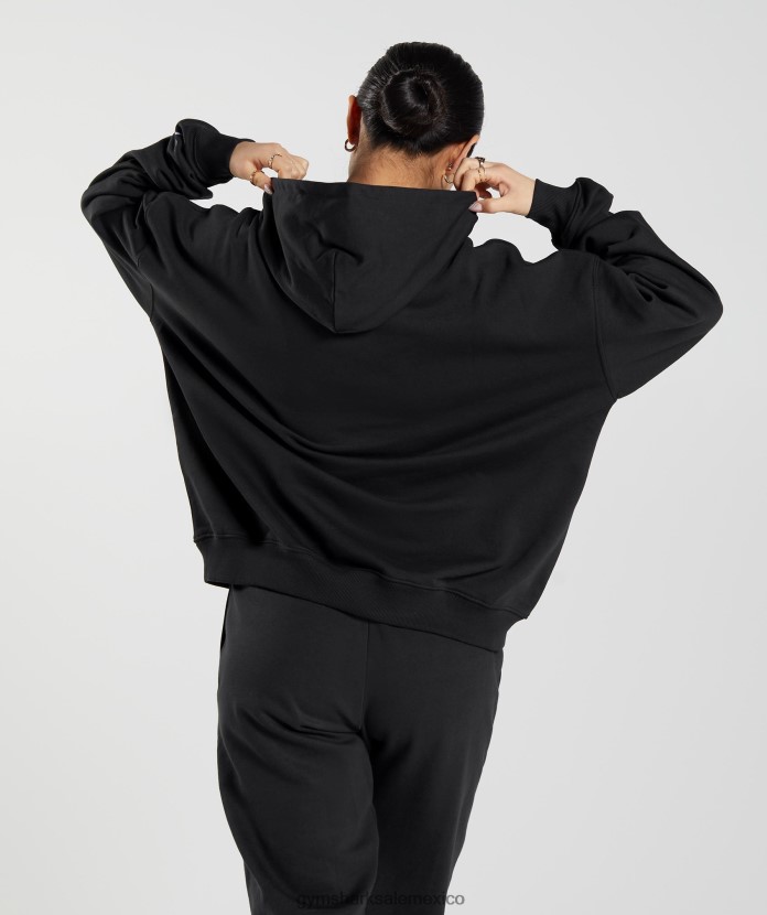 Gymshark sudadera con capucha al máximo negro mujer 04BZTL355 - Gymshark Sale