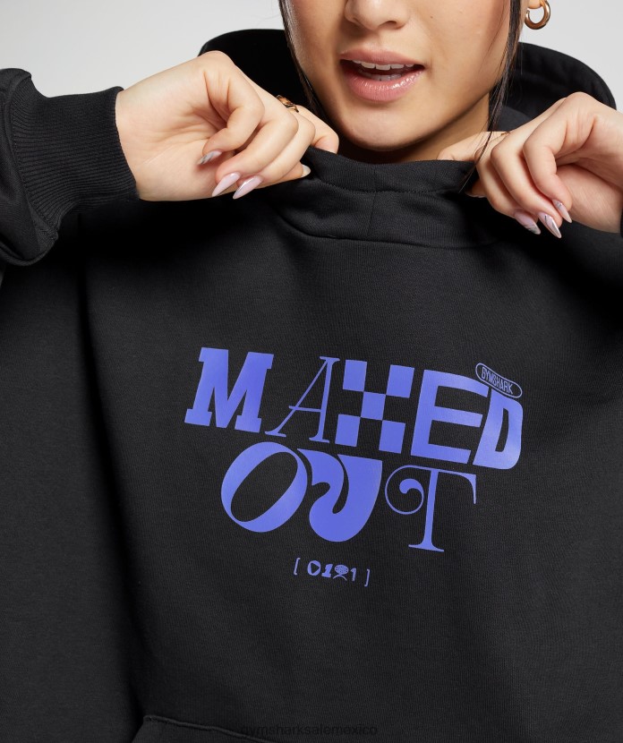 Gymshark sudadera con capucha al máximo negro mujer 04BZTL355 - Gymshark Sale