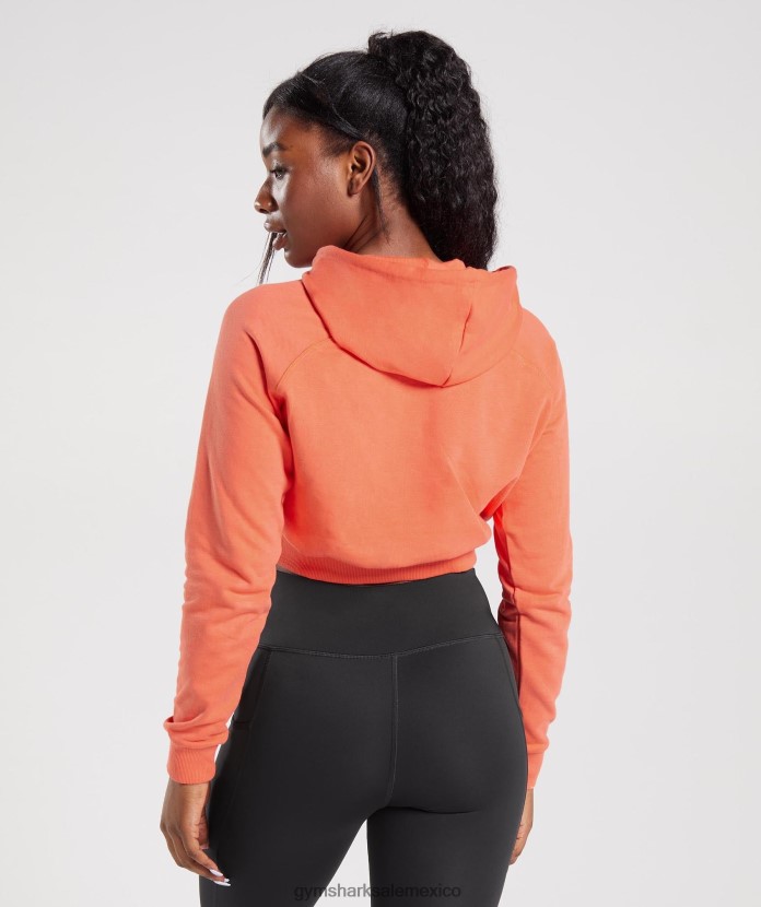 Gymshark sudadera con capucha corta de entrenamiento naranja aeroespacial mujer 04BZTL406 - Gymshark México