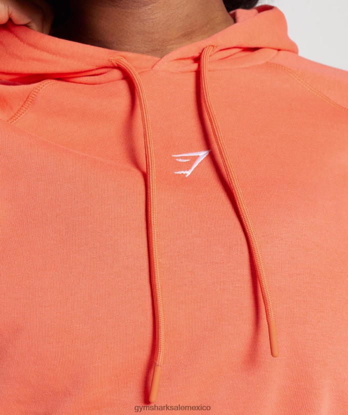 Gymshark sudadera con capucha corta de entrenamiento naranja aeroespacial mujer 04BZTL406 - Gymshark México