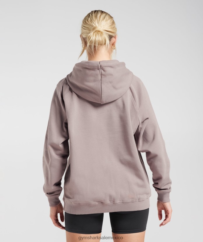 Gymshark sudadera con capucha oversize de polar para entrenamiento malva lavado mujer 04BZTL363 - Gymshark Mujer