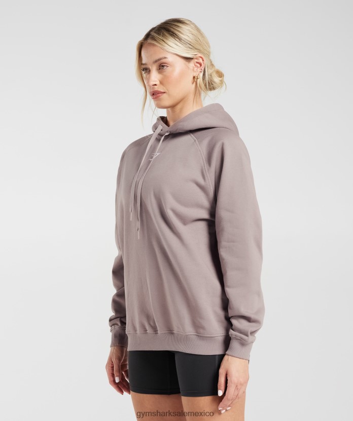 Gymshark sudadera con capucha oversize de polar para entrenamiento malva lavado mujer 04BZTL363 - Gymshark Mujer