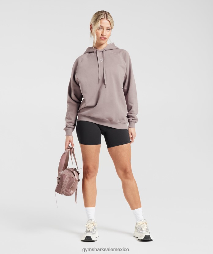 Gymshark sudadera con capucha oversize de polar para entrenamiento malva lavado mujer 04BZTL363 - Gymshark Mujer