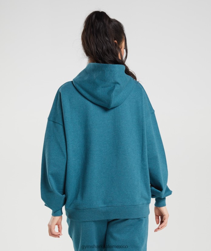 Gymshark sudadera con capucha para el día de descanso marga azul acero mujer 04BZTL385 - Gymshark Sale