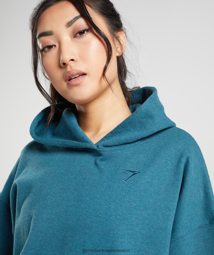 Gymshark sudadera con capucha para el día de descanso marga azul acero mujer 04BZTL385 - Gymshark Sale