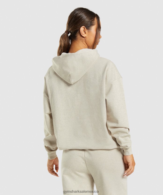 Gymshark sudadera con capucha para el día de descanso marga beige mujer 04BZTL411 - Gymshark Sale