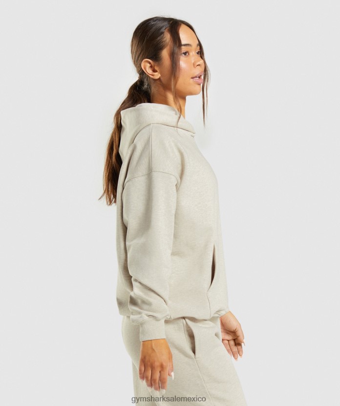 Gymshark sudadera con capucha para el día de descanso marga beige mujer 04BZTL411 - Gymshark Sale