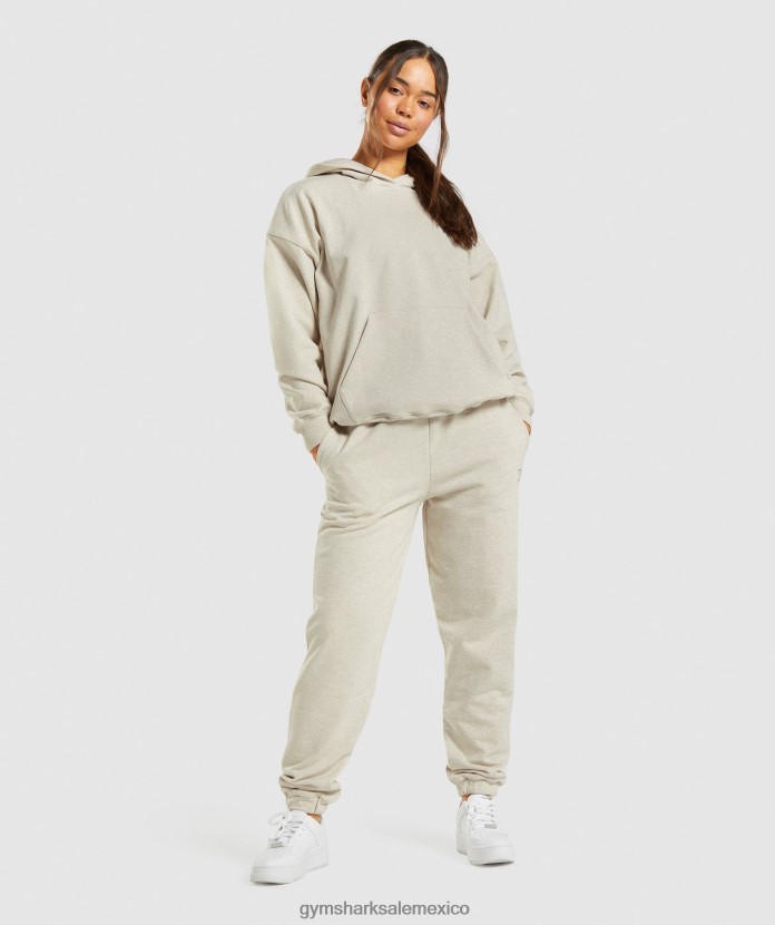 Gymshark sudadera con capucha para el día de descanso marga beige mujer 04BZTL411 - Gymshark Sale