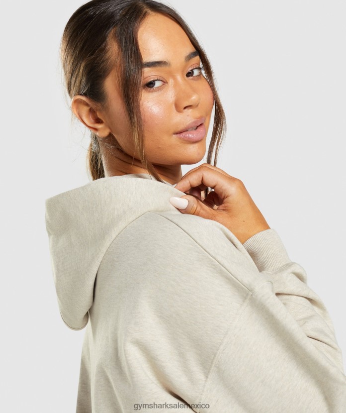 Gymshark sudadera con capucha para el día de descanso marga beige mujer 04BZTL411 - Gymshark Sale
