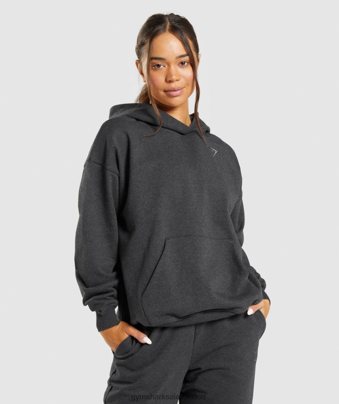 Gymshark sudadera con capucha para el día de descanso marga negra mujer 04BZTL345 - Gymshark Sale
