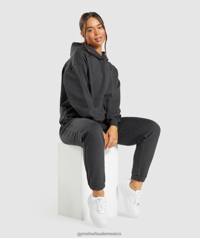 Gymshark sudadera con capucha para el día de descanso marga negra mujer 04BZTL345 - Gymshark Sale