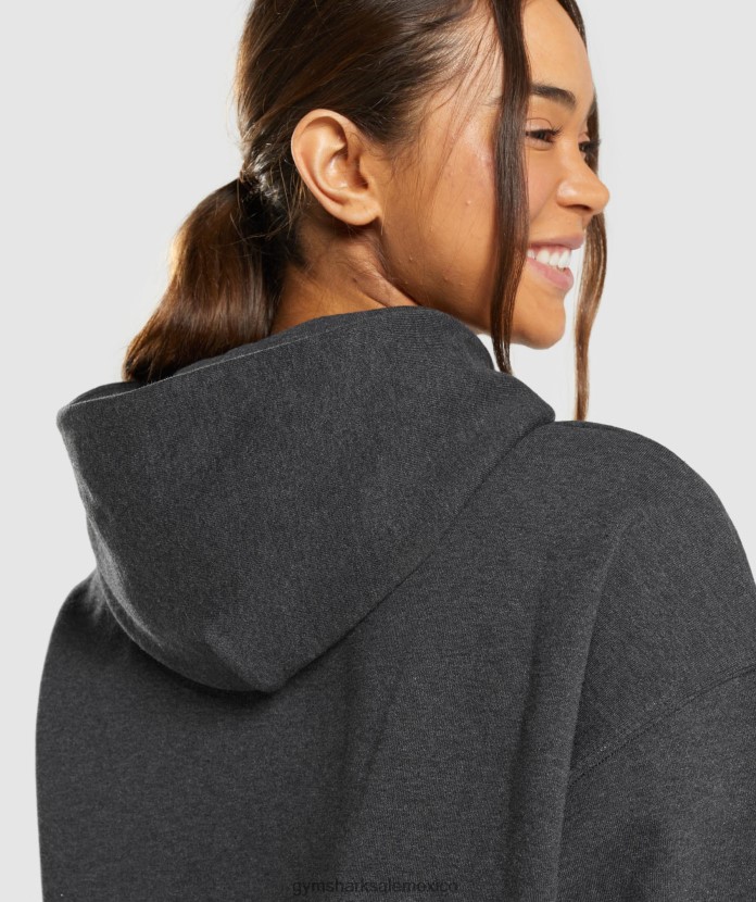 Gymshark sudadera con capucha para el día de descanso marga negra mujer 04BZTL345 - Gymshark Sale