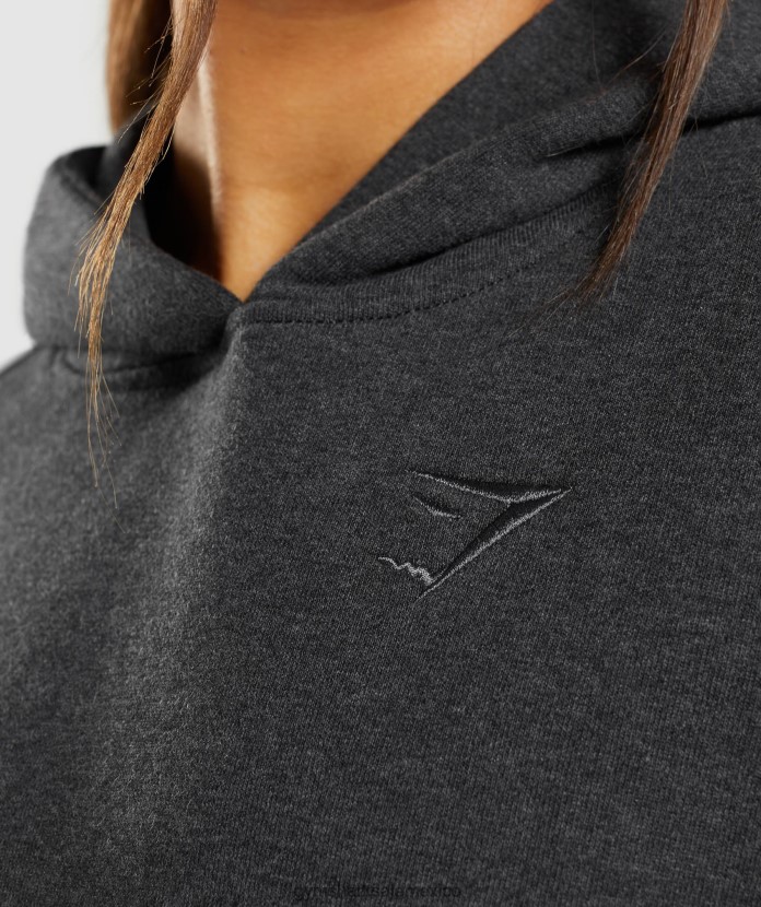 Gymshark sudadera con capucha para el día de descanso marga negra mujer 04BZTL345 - Gymshark Sale