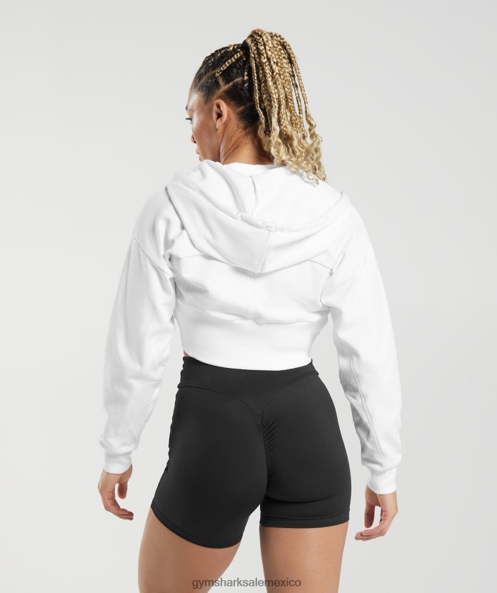 Gymshark sudadera con capucha y cremallera gs power blanco mujer 04BZTL347 - Gymshark Hombre